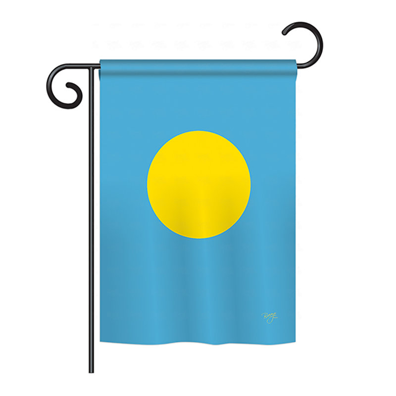 Drapeau maison en polyester 2 côtés palau, H 40 po x l 28 po