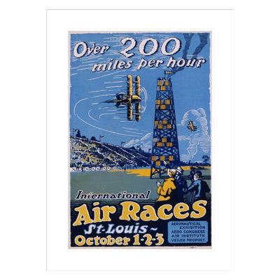 International Air Races Poster by Carl Dalter -Framed Giclee Print
