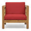 Fauteuil club en bois de style Mid-Century avec doublure intérieure en eau, 30,52 po x 26,95 po, 41,92 lb