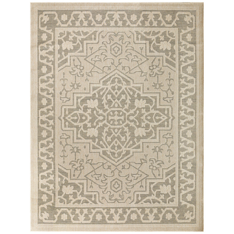 Gerritt Taupe Olive Outdoor Rug