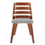 Chaises d'appoint rembourrées 19 "avec pieds en bois cintré Huitt-126349729