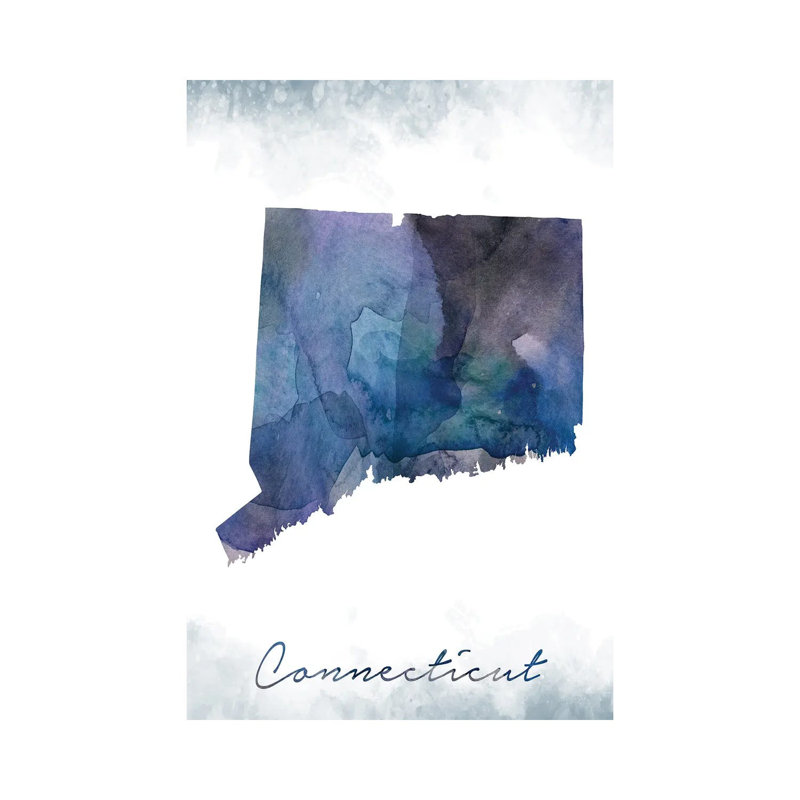 Connecticut State Bluish - Wrapped Canvas Print, 101.6cm H x 66.04cm W