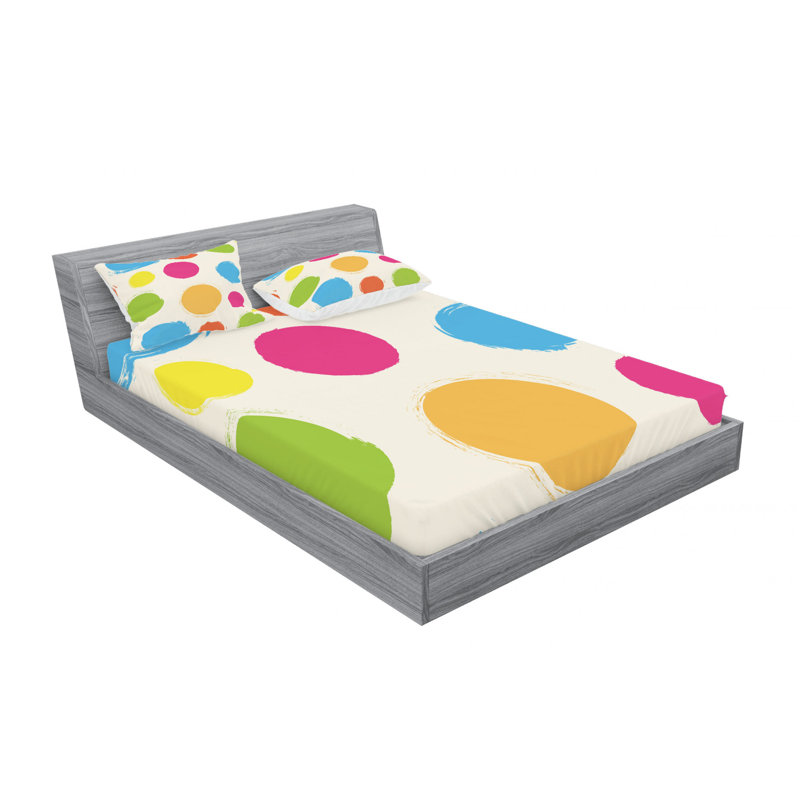 Microfiber Sheet Set, Queen Sheet Set with Fitted Sheet, Heart