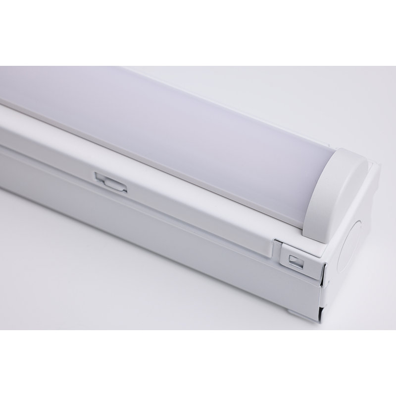 LED 2 Foot Strip Light 10 Watts 27K/30K/35K/40K/50K CCT Selectable White Finish 120-277 Volt