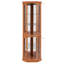 Vitrine d'angle vitrée d'angle pour vitrine d'angle pour salon, armoire vitrée, collection Antique, vin, éclairage de bar en verre inclus, chêne foncé