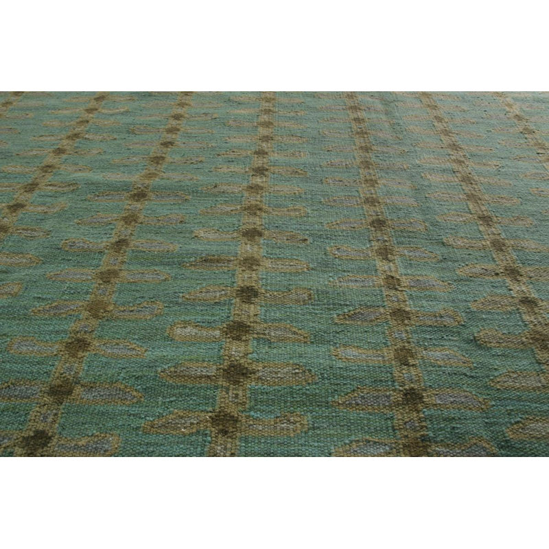 Scandinavian Wool Striped Area Rug, Rectangle 10' x 14'