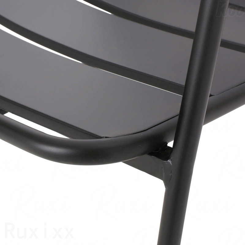 Chaise de patio, Noir mat
