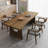 Nut-Brown Rectangular Solid Wood Dining Table-1667831360