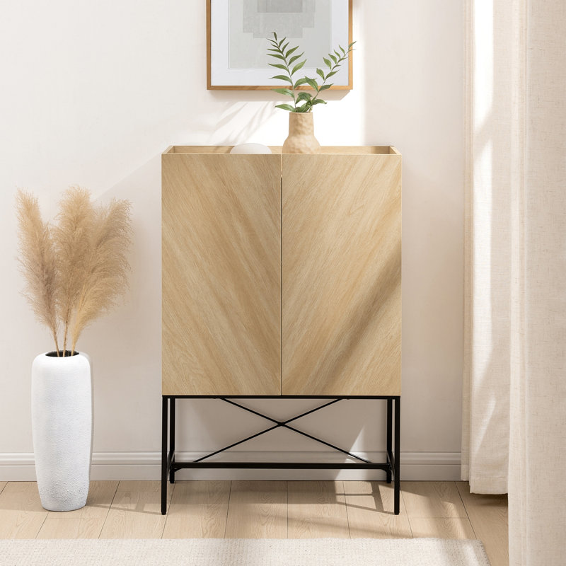 Armoire d'appoint contemporaine avec dessus encastré Contemporary Bookmatch-Doors
