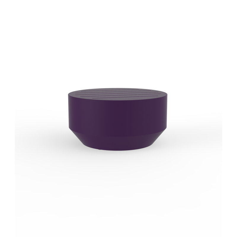 Vela Plastic Coffee Table, Anthracite, 23.5"