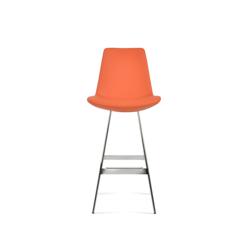 Eiffel Balat Stool, Light Orange, Chrome