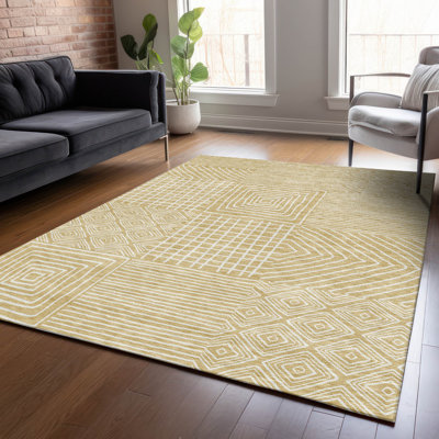 Tapis intérieur / extérieur doré Junia 