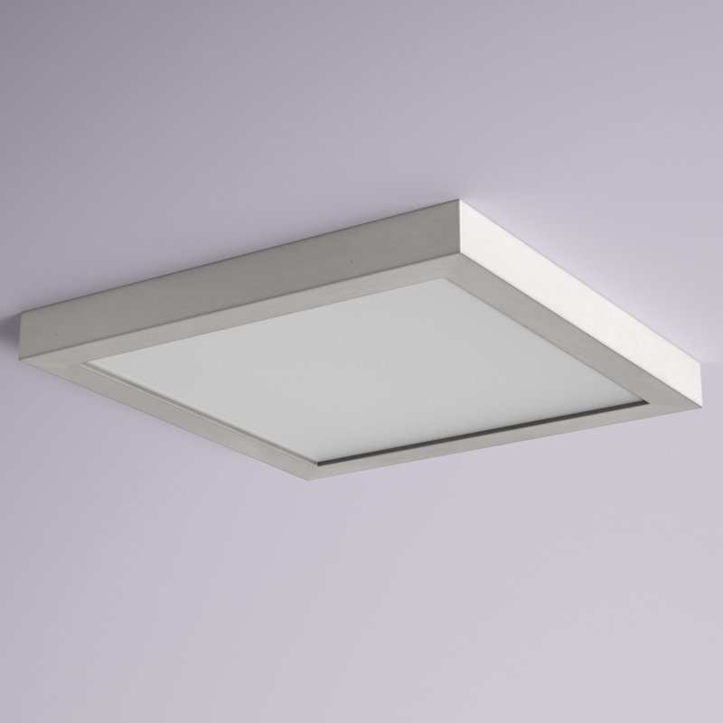Wicksham LED Flush Mount, Satin Nickel