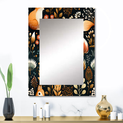 Arroe Squirrel Delight - miroir décoratif imprimé animal, miroir mural imprimé animal, impression d'art en métal