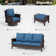 Nadilee Premium All-Weather Wicker 5 - Person Patio Conversation Sets with Cushions