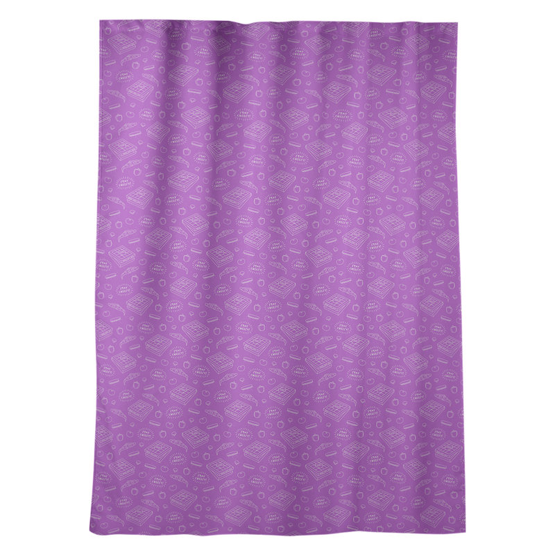 Panneau de rideau simple avec passe-tringle pizza Kitterman, Violet