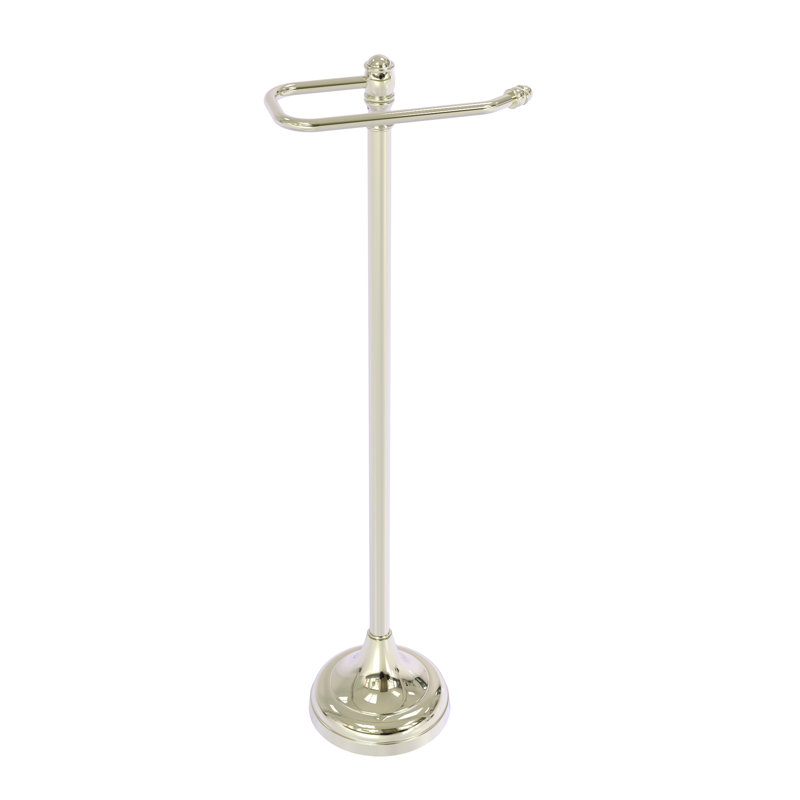 Freyja Free Standing Toilet Paper Holder, Polished Nickel