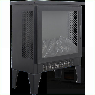 Indoor Electric Fireplace Stove Heater with 3D Flame | 1400W/700W | Freestanding | Electric