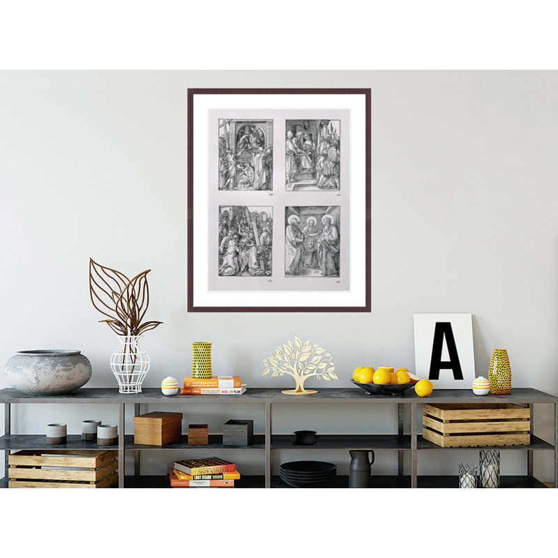 The 'Small Passion' series (clockwise): Ecce Homo Pilate Washing his Hands Christ Bearing the Cross St. Veronica with the Sudarium between SS. Peter and Paul by Albrecht Dürer -Framed Giclee Print