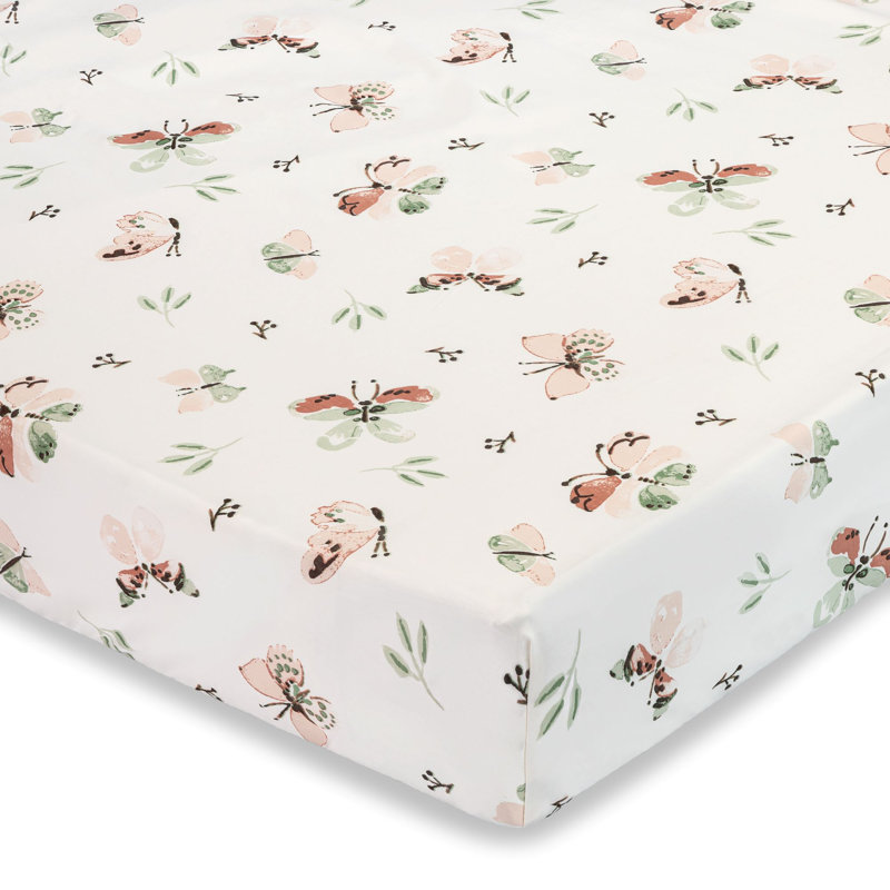 Parker Fitted Crib Sheet (Butterfly)