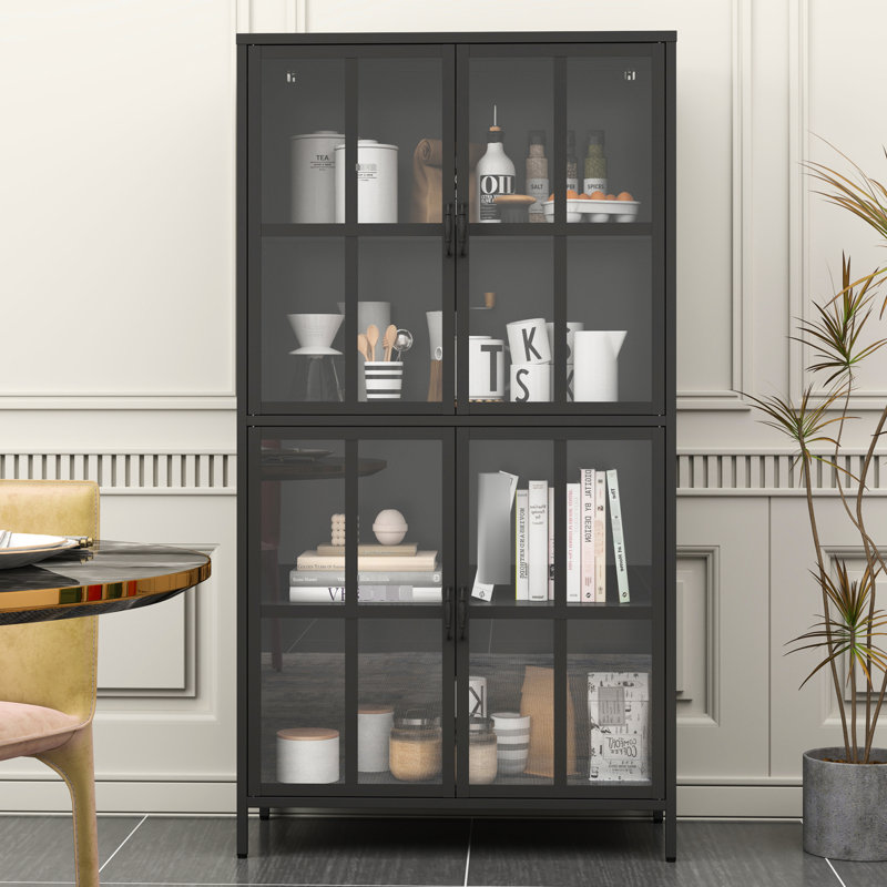 Unité de rangement moderne en métal avec basculement, pieds réglables, pour armoires de cuisine à fermeture magnétique, réglages de salle à manger