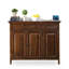 Banc de rangement pour chaussures en bois massif café foncé