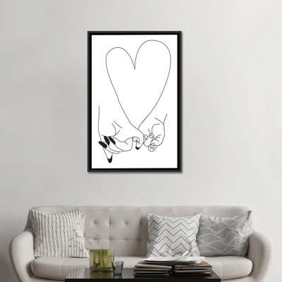 «Pinky Promise, Mother & Baby» par Honeymoon Hotel - Impression sur toile tendue sur toile tendue avec châssis