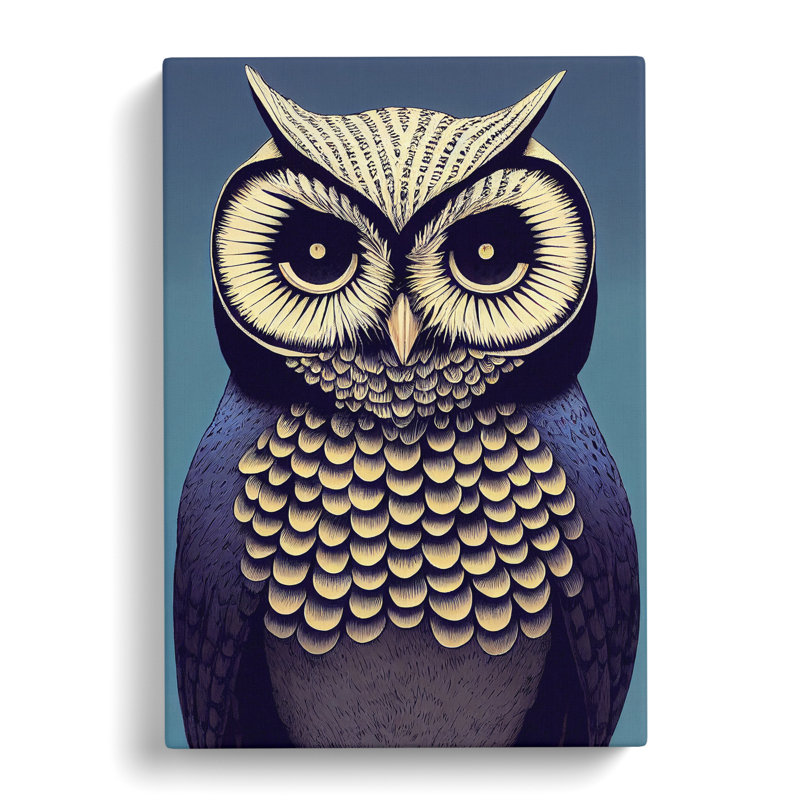 Soulful Owl - Wrapped Canvas, 76cm H x 50cm W x 3cm D