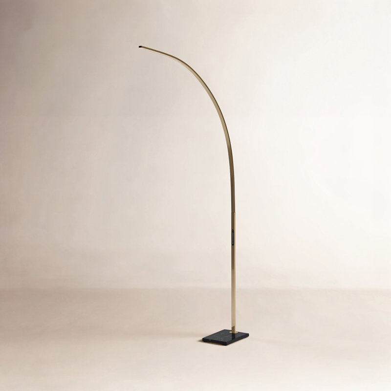 Esmerelda 91'' LED Arched Floor Lamp, Antique Brass, Antique Brass/Frosted Diffuser