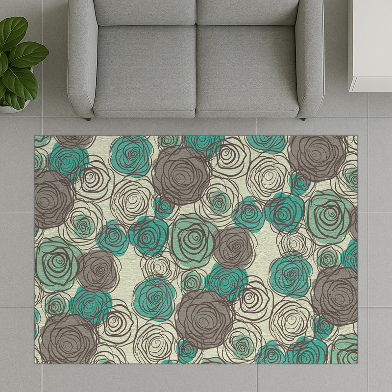 Floral Area Rug, Runner 70 x 140 cm