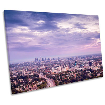 Los Angeles Skyline City - Wrapped Canvas Print