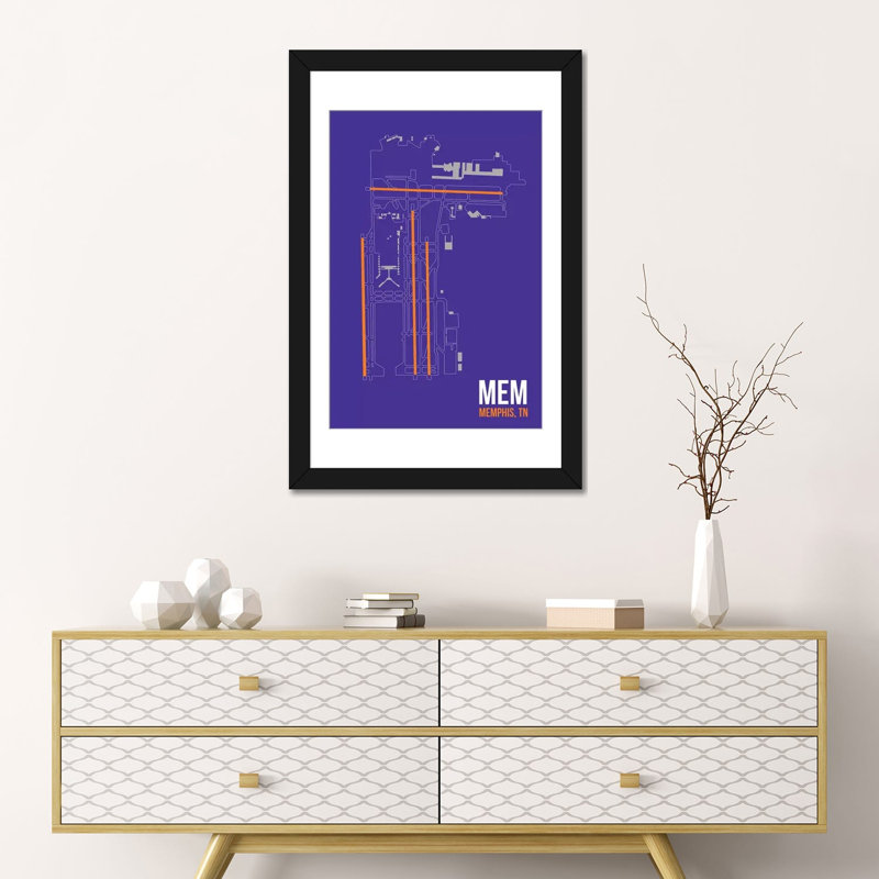 "Memphis", impression sur toile, Papier d'art encadré noir, Blanc, H 32 po x l 24 po x P 1 po