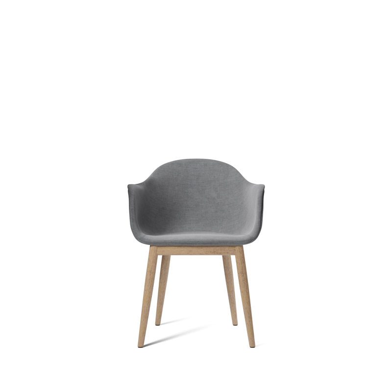 Harbour Upholstered Arm Chair, Dark Stained Oak, Fiord 2 961 Wool