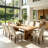 8-Seater Rectangular Solid Wood Dining Table Set with Padded, Studded Dining Chairs-2049219577