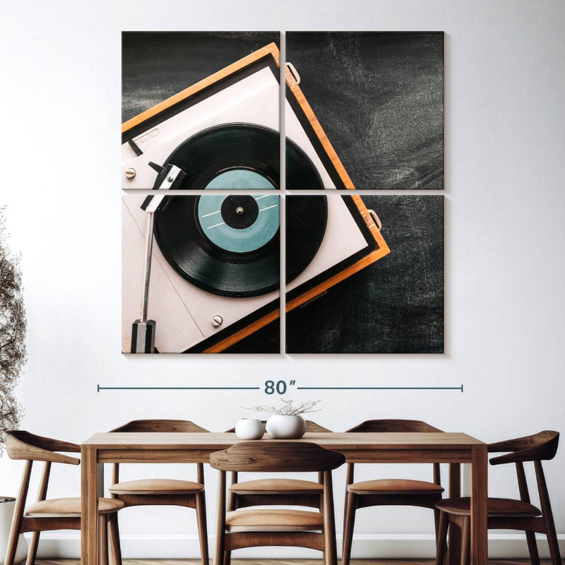Tourne-disque Abarca, H 74 po x l 74 po