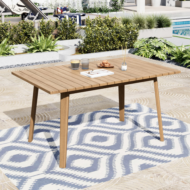 Outdoor Dining Table, 29.5" H x 59.1" W x 35.4" D