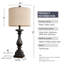 Lampe de table USB en résine Dhrampa