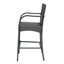 2 chaises d'extérieur tissées, structure en métal, siège de 30 po, chaise bistro contemporaine, terrasse