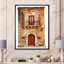 Détail d'une maison miniature brune - reproduction d'art sur toile pour enfants