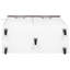 Chariot de cuisine de 47,2 pouces avec abattant, 9 roulettes universelles et porte-serviettes de style, tablette réglable, tablette latérale amovible à deux tiroirs pour îlot de cuisine blanc, 3 poubelles de rangement-1056897623