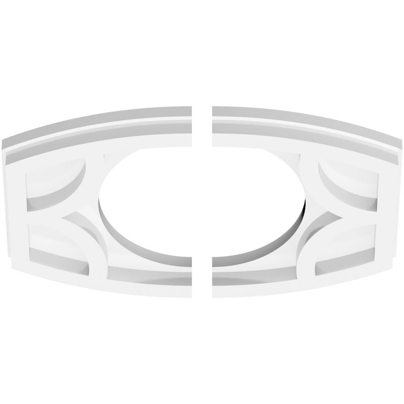 Médaillon de plafond contemporain en PVC de qualité architecturale Kailey, H 1 po x l 10 po x P 6,625 po