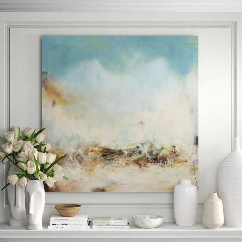 Light Blue Fire Print by Samuel Kane, 24" H x 24" W, Outdoor
