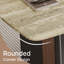 Bureau moderne rectangulaire 63 ", bureau en faux marbre avec plateau double