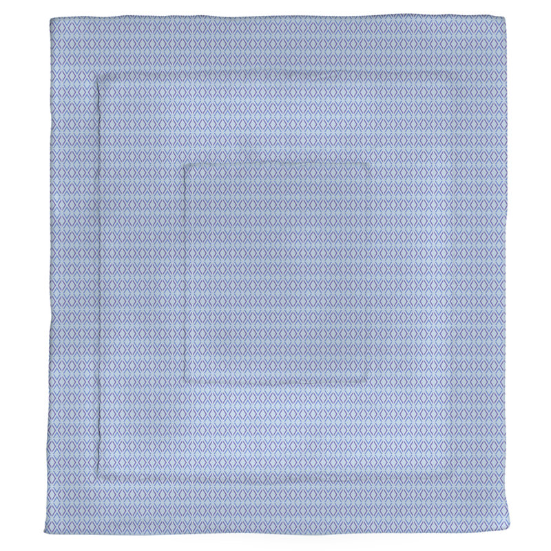 Édredon simple réversible à losanges Katelyn Elizabeth, Édredon simple, Bleu clair et mauve