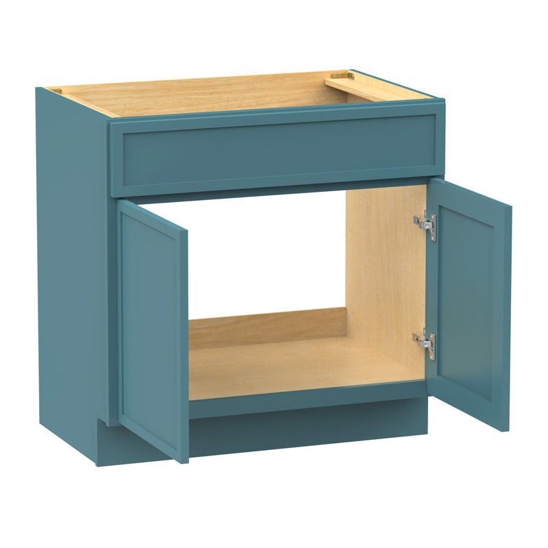Base de meuble-lavabo simple 33 po seulement, Sarcelle