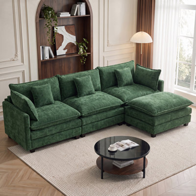102" Modern Large Chenille Upholstered Loveseat Sofa