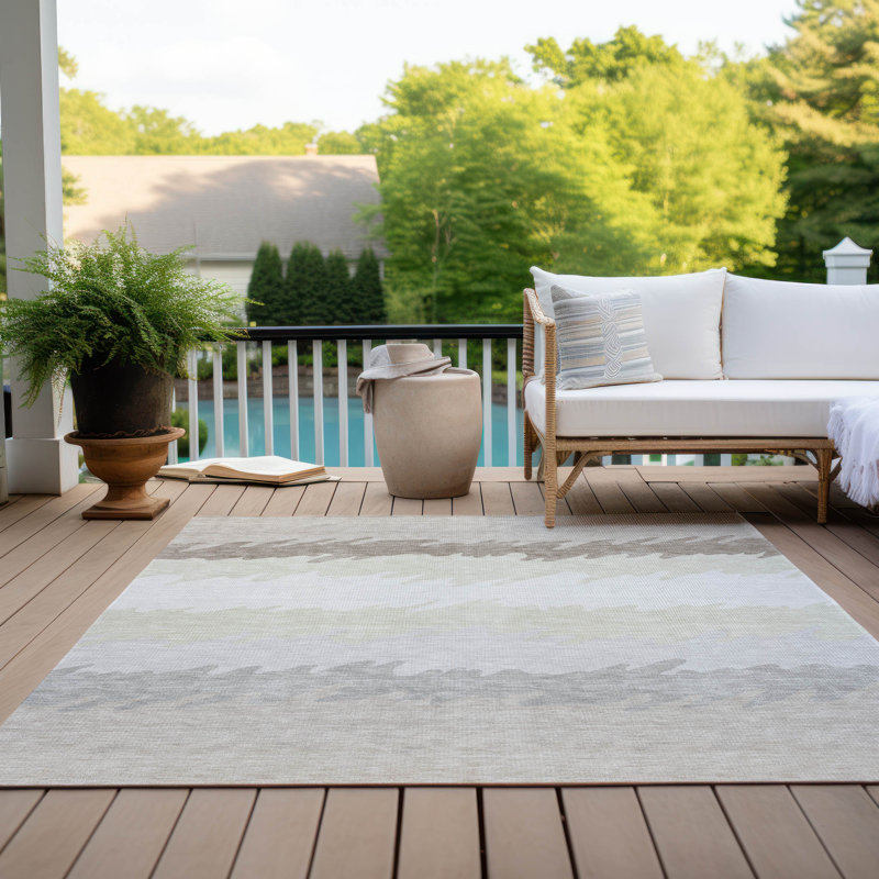 Tapis intérieur / extérieur Neysa, Rectangle 2 pi 6 po x 3 pi 10 po