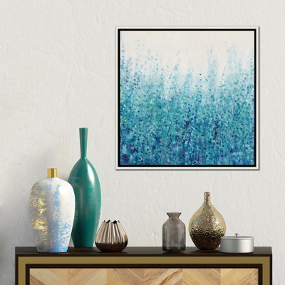 «Misty Blues I», reproduction d'art sur toile encadrée