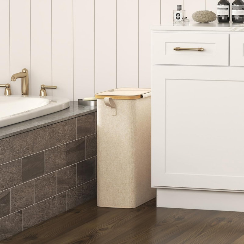 Polyster Laundry Cart, Beige