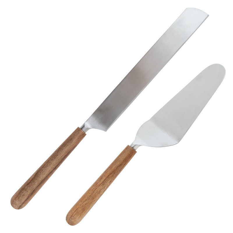 Wood Cake Server